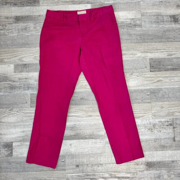 Banana Republic Ryan Fit pink ankle cropped pants size 10 C29 - Picture 1 of 6